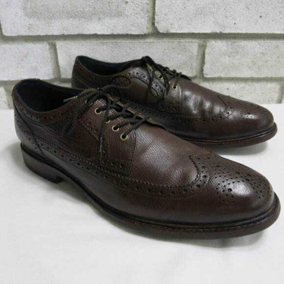 Cole Haan Brogue Long Wingtip Leather Dress Oxfords Men's Footwear Shoes 12 M - Picture 7 of 7